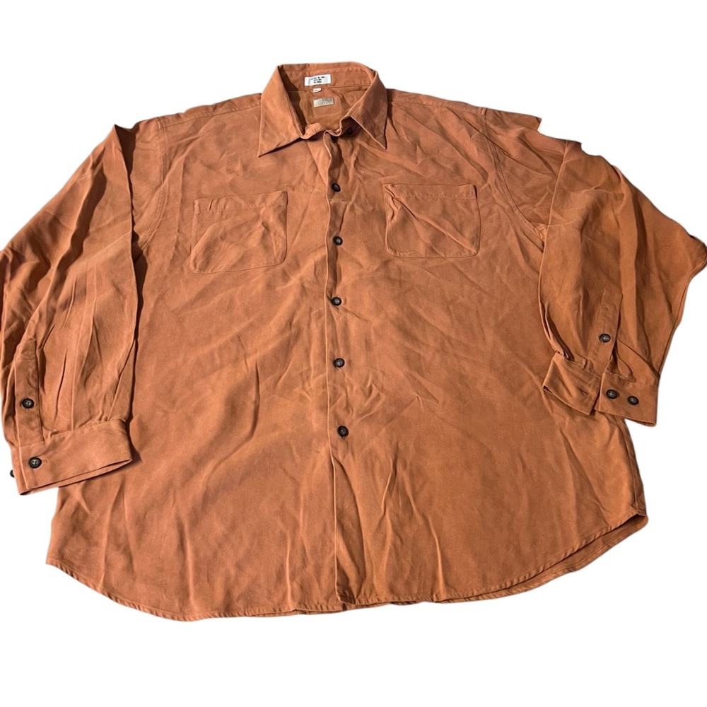 Cypress Live Life - Men’s 100% silk Button Down Shirt Sz XXL
